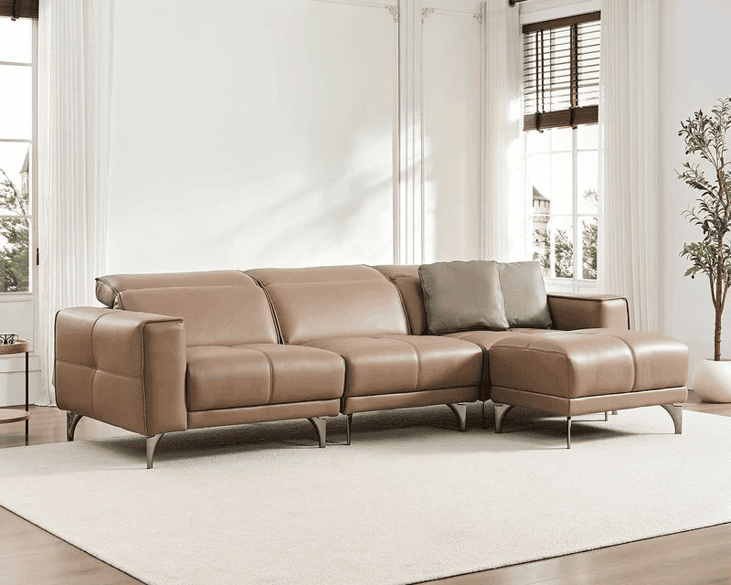 YKS 擇木深耕 - 尼爾森 L 型全牛皮沙發